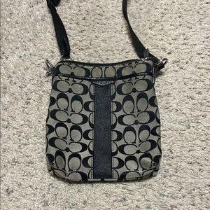 Coach Black and Cream Crossbody Bag